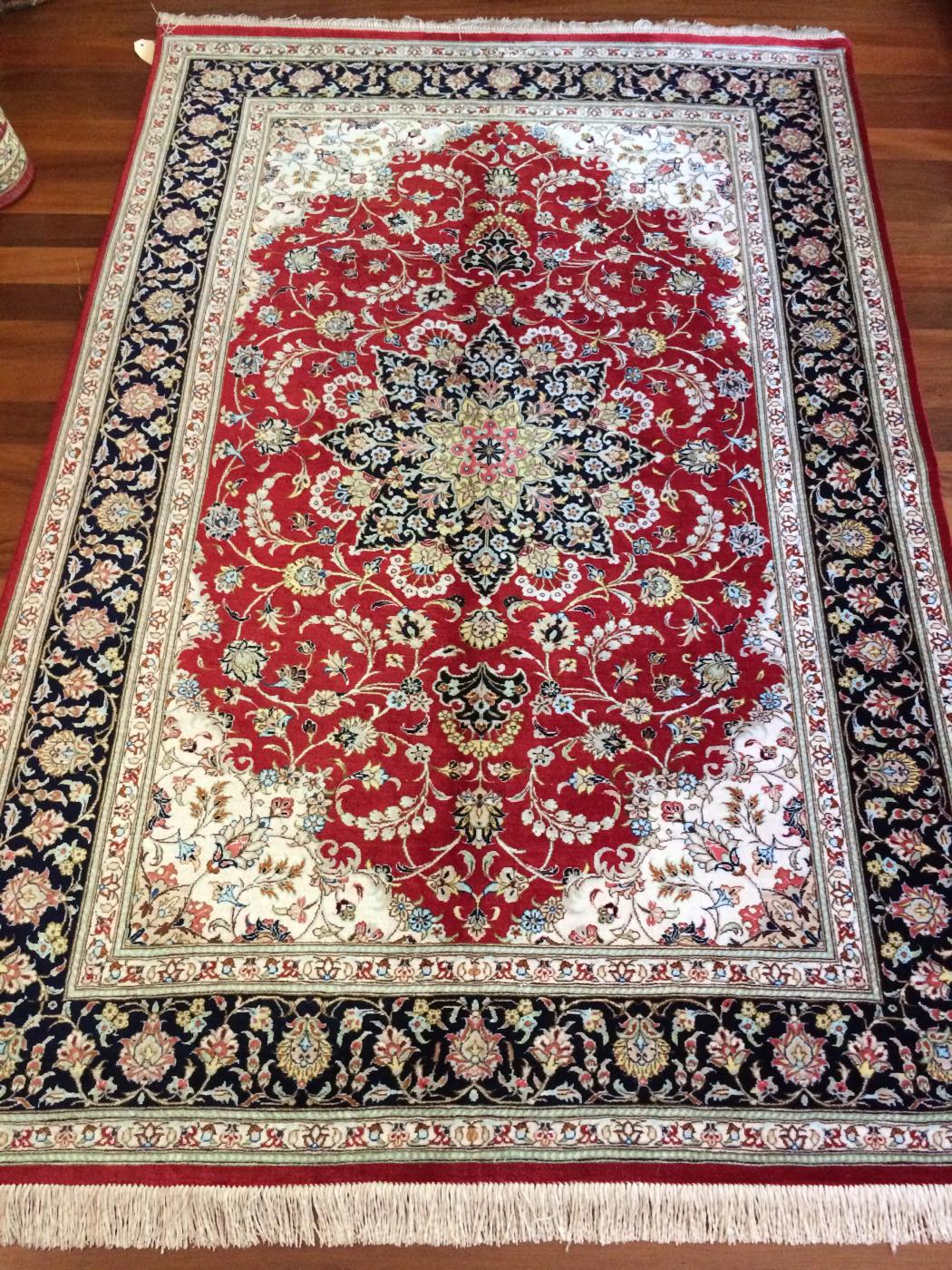 Fine Persian Pure Silk Qum rug Nazar Rug Galleries Intl. persian